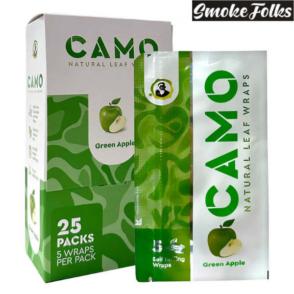 camo natural leaf wraps green apple box and pack