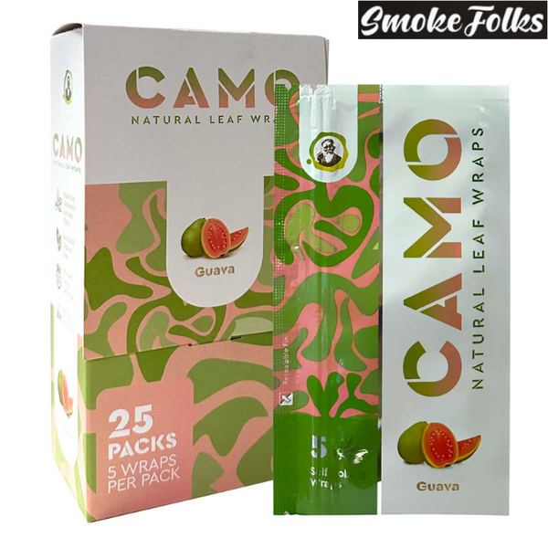 camo natural leaf wraps guava box with one pack