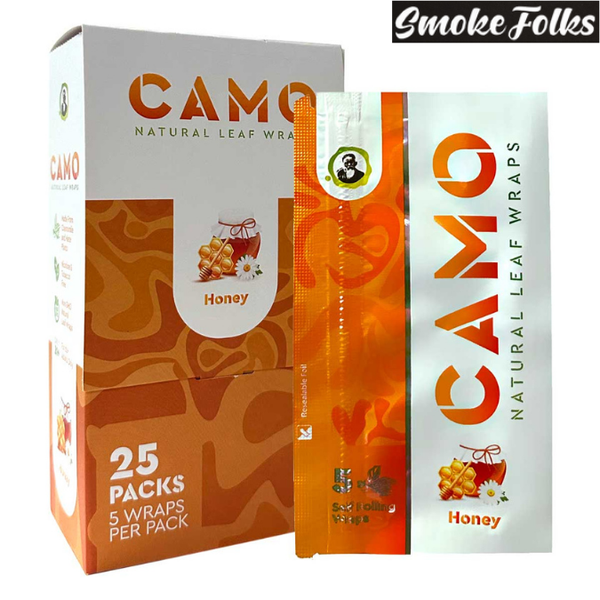 camo natural leaf wraps honey box with one pack