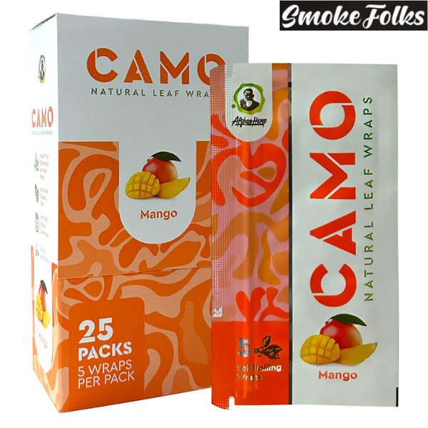 camo natural leaf wraps mango box with one pack