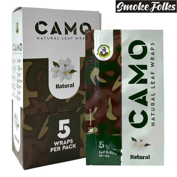 camo natural leaf wraps natural box with one pack