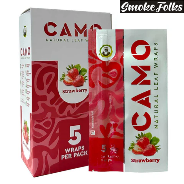 camo natural leaf wrapss trawberry box with one pack