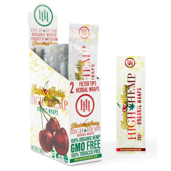 High Hemp Organic Wraps CHERRY is the newest additional to the High Hemp blunt wraps family, made from sustainably grown European Hemp