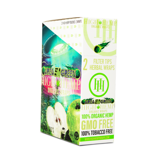  High Hemp High Hemp Organic Wraps: Area 51 Green – High Hemp Herbal Wraps