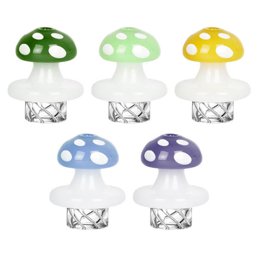 Mushroom Helix Carb Cap | 32mm | Colors Vary