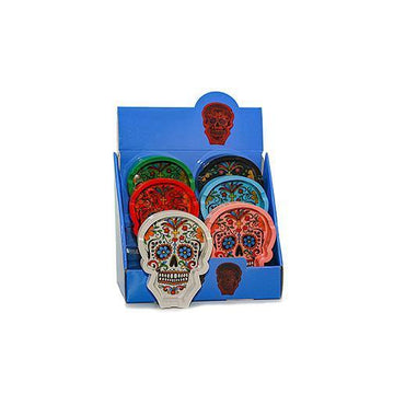 Ceramic Ashtray - Sugar Skull (Box of 6)(4.25") BDD Wholesale 