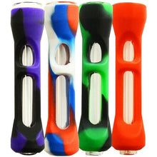 Load image into Gallery viewer, Glass Chillum w/ Silicone Cover BDD Wholesale 
