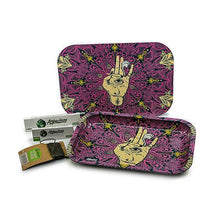 Load image into Gallery viewer, Afghan Hemp - Metal Tray Kit w/ Magnetic Lid (4 colors) ESMAT IMPORTS 
